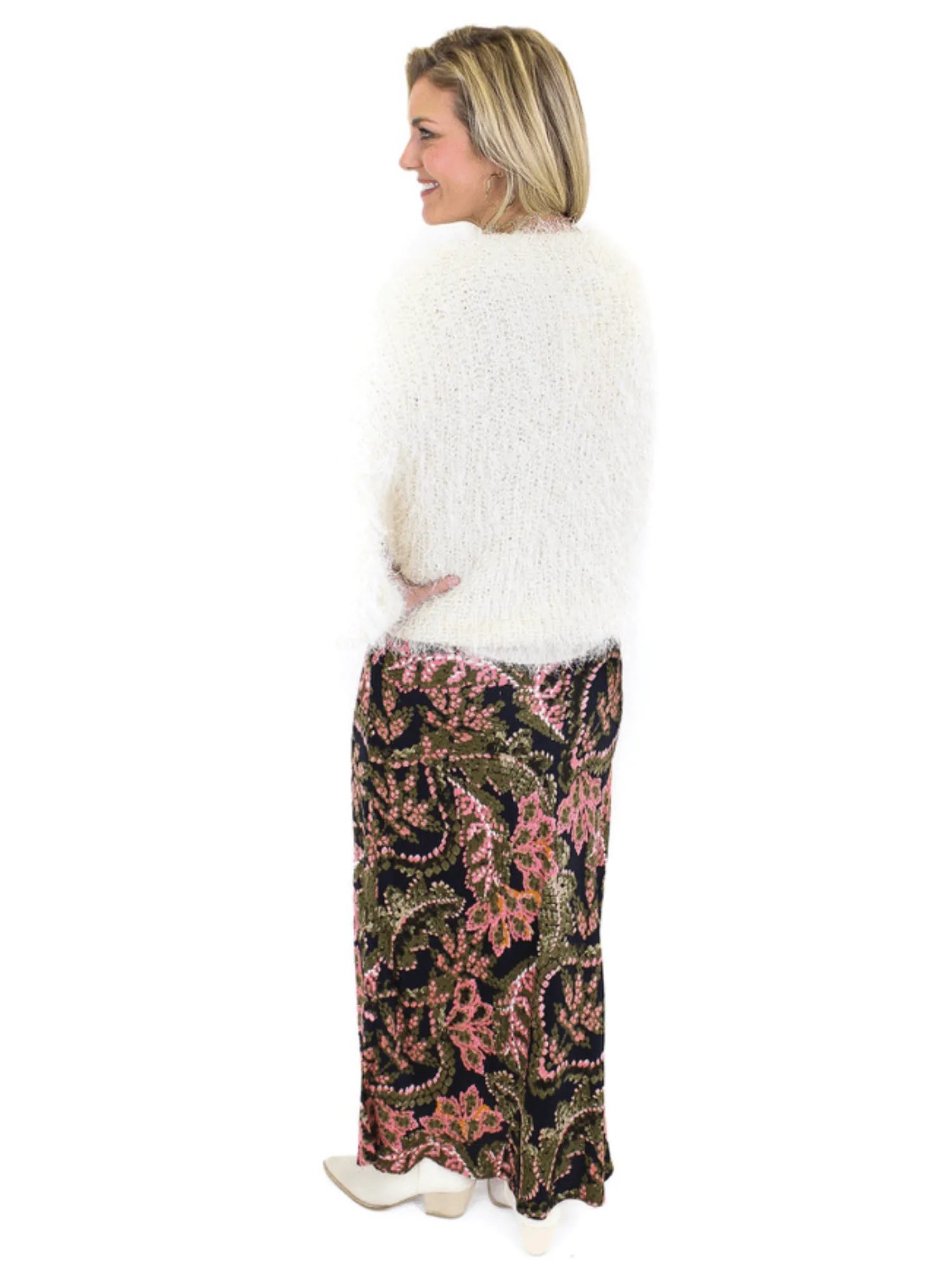 Esqualo Eyelash Crochet Sweater - Ivory
