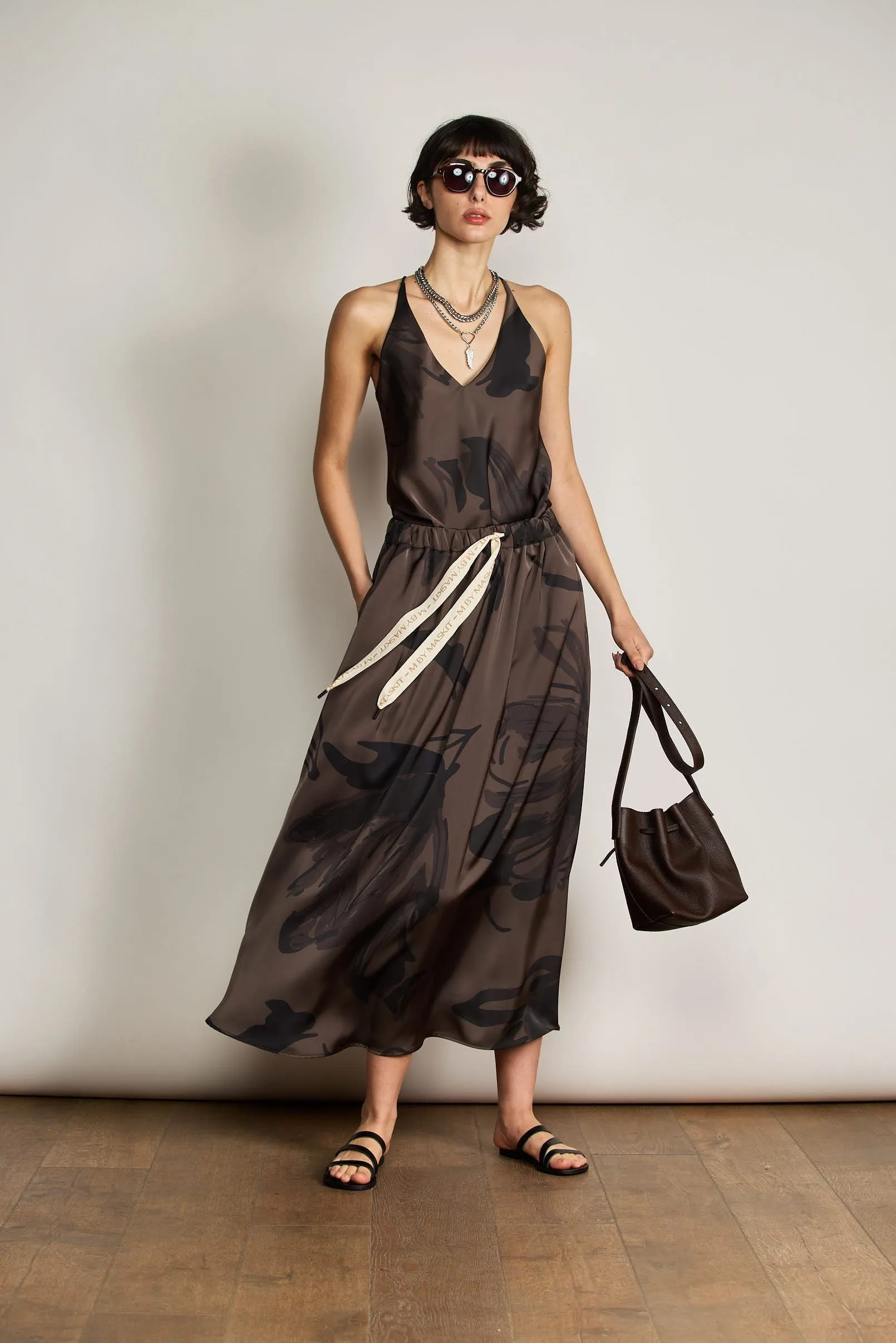 ESTELLE SKIRT BROWN PRINT