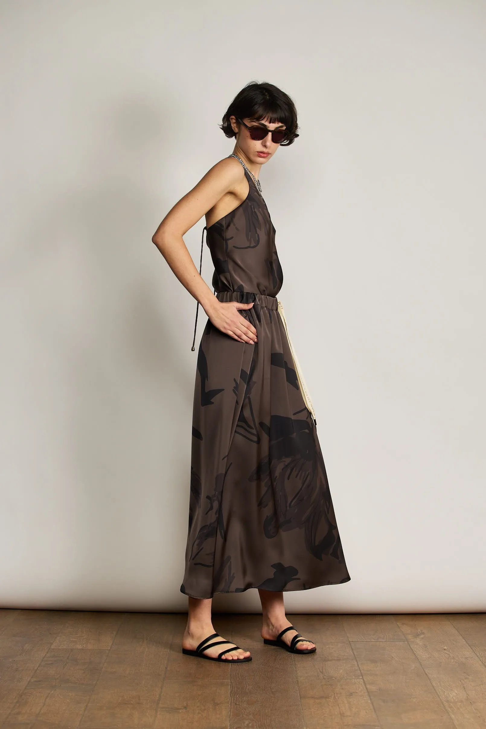 ESTELLE SKIRT BROWN PRINT
