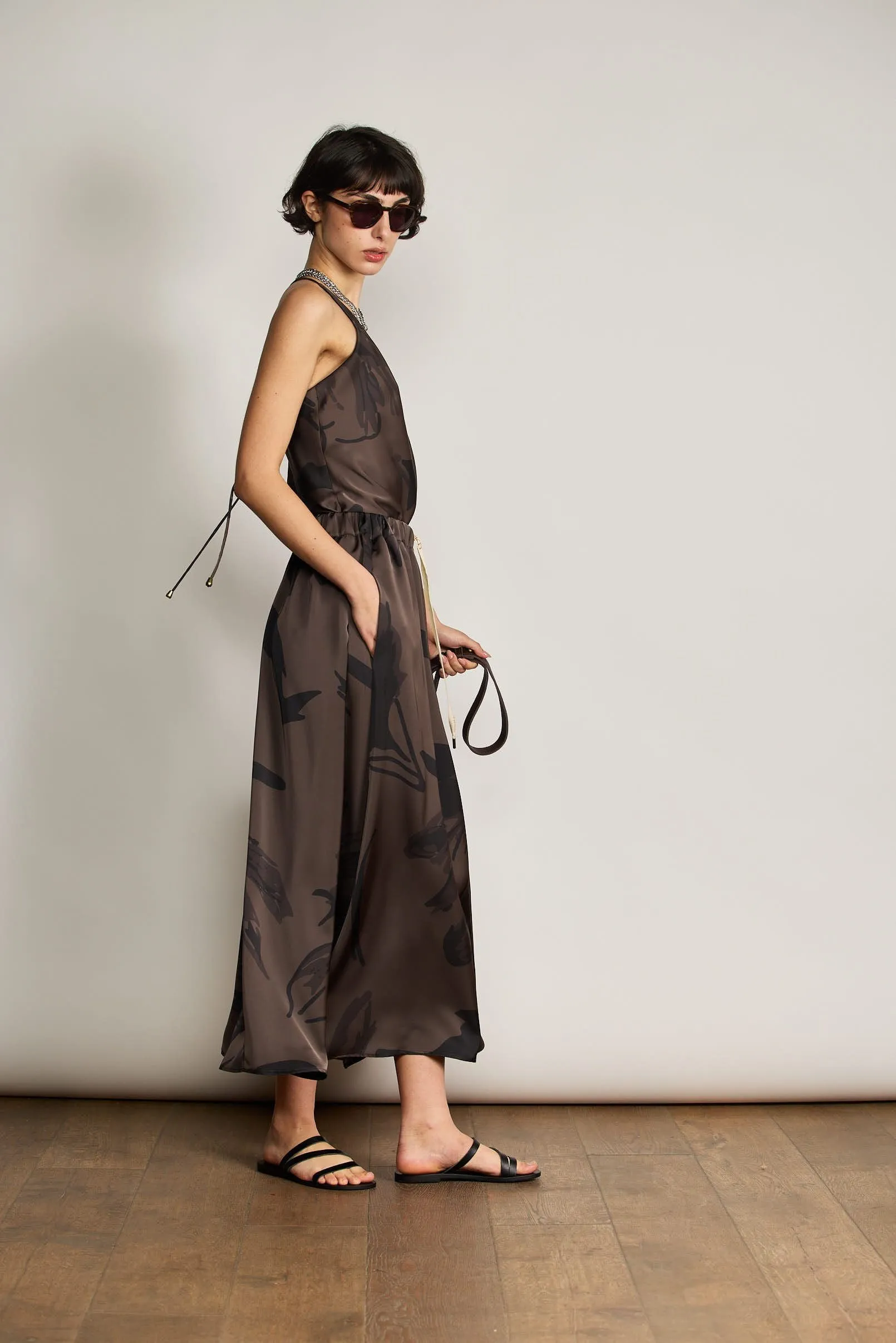 ESTELLE SKIRT BROWN PRINT