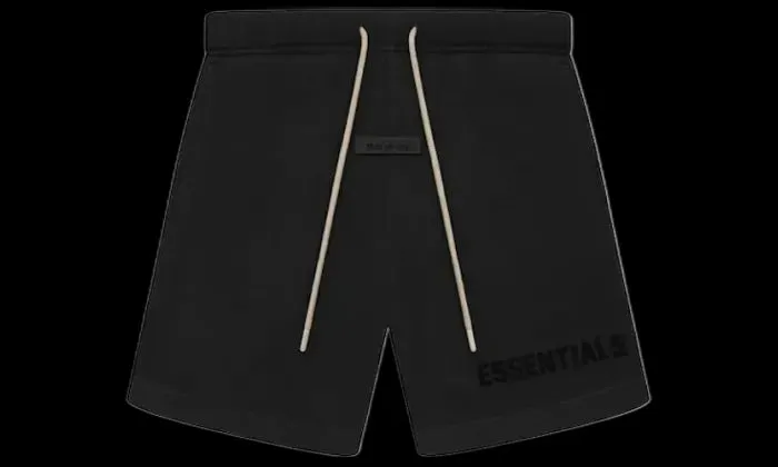 Fear of God Essentials Cream Drawstring Sweatshort Jet Black SS23