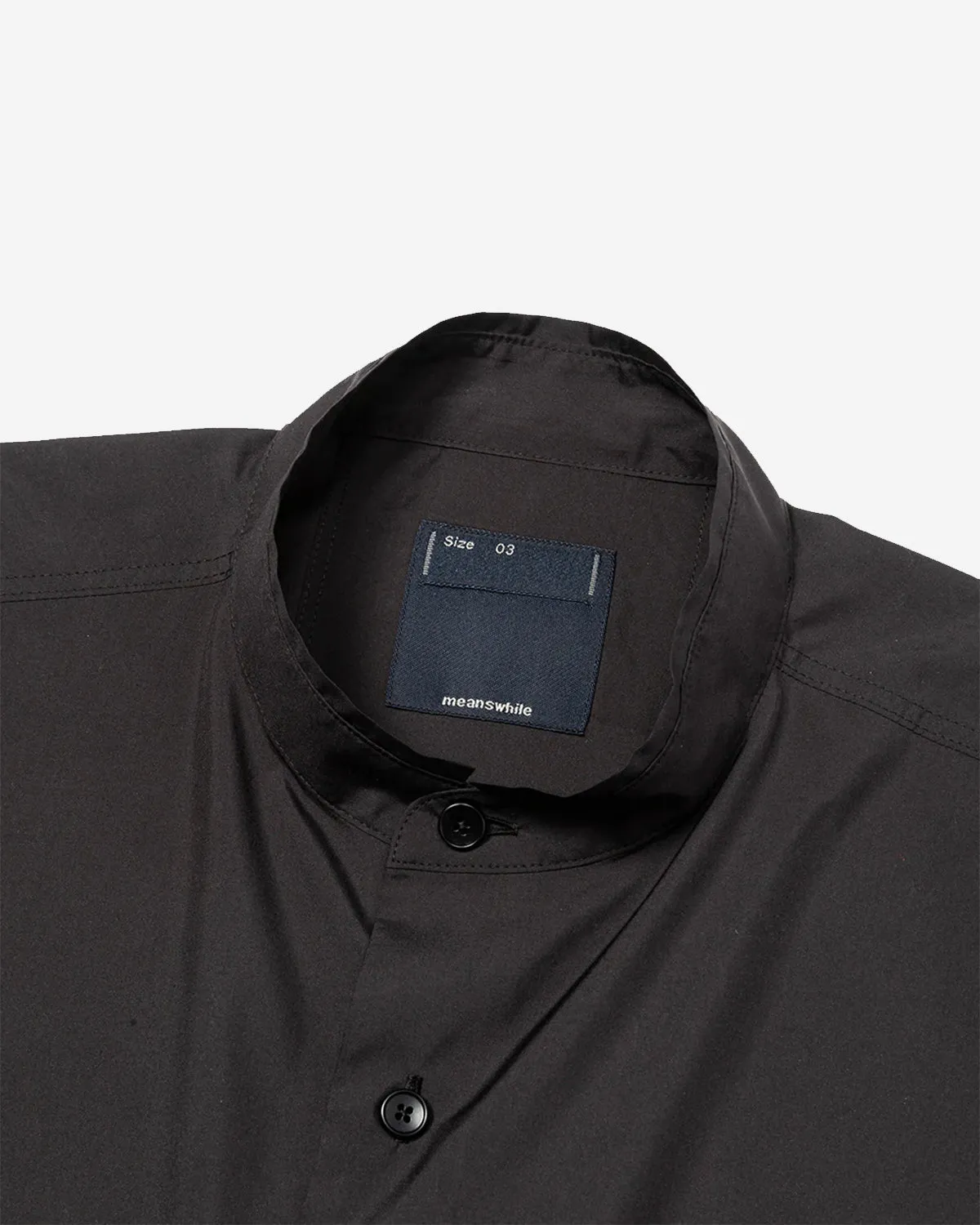 Feather Smooth Officers Shirt - Off Black