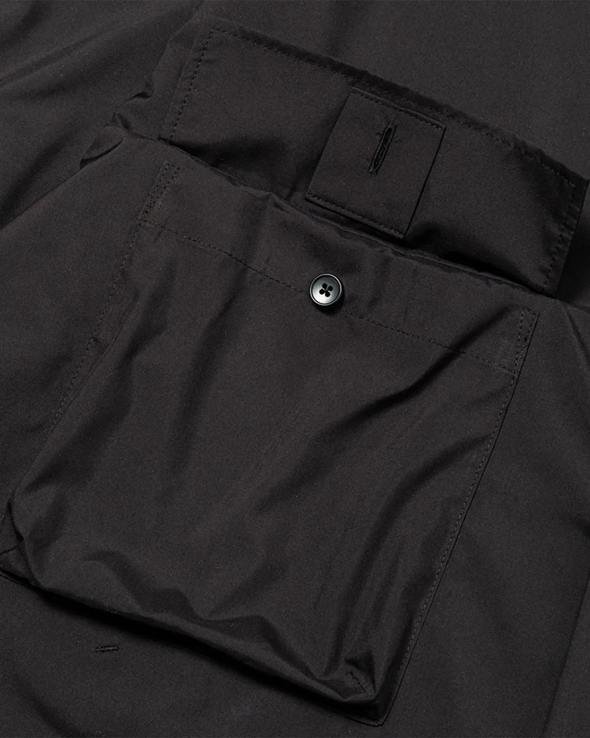Feather Smooth Officers Shirt - Off Black