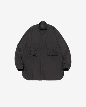 Feather Smooth Officers Shirt - Off Black
