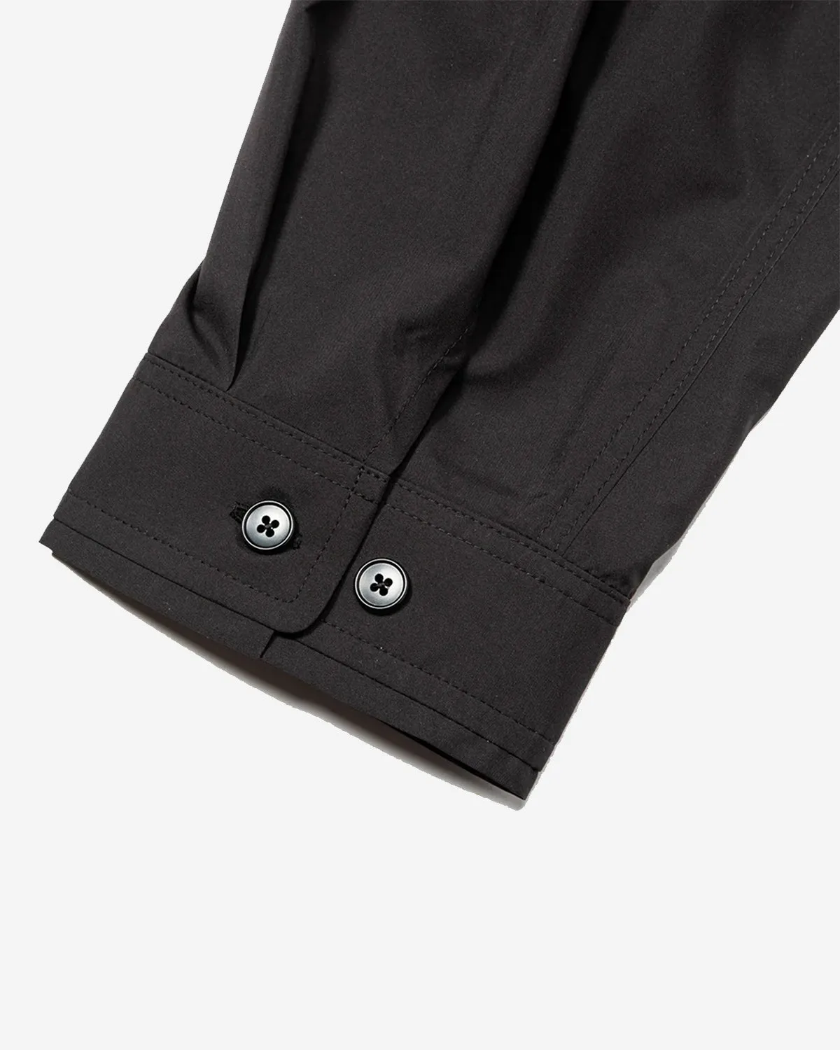 Feather Smooth Officers Shirt - Off Black