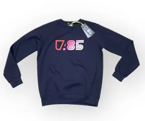 FELPA GIROCOLLO A85 COTONE HOODIES ATHLETE MAGLIA UNISEX TEE BLUE