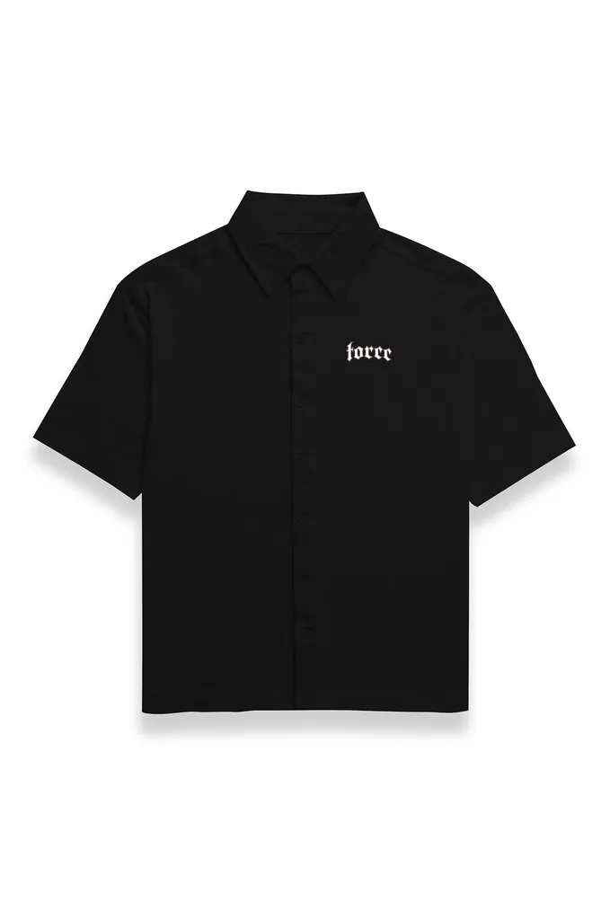 Fighter Cuban Collar Shirt for Men | Baggy Shirts for Men | Men's Bowling Shirts