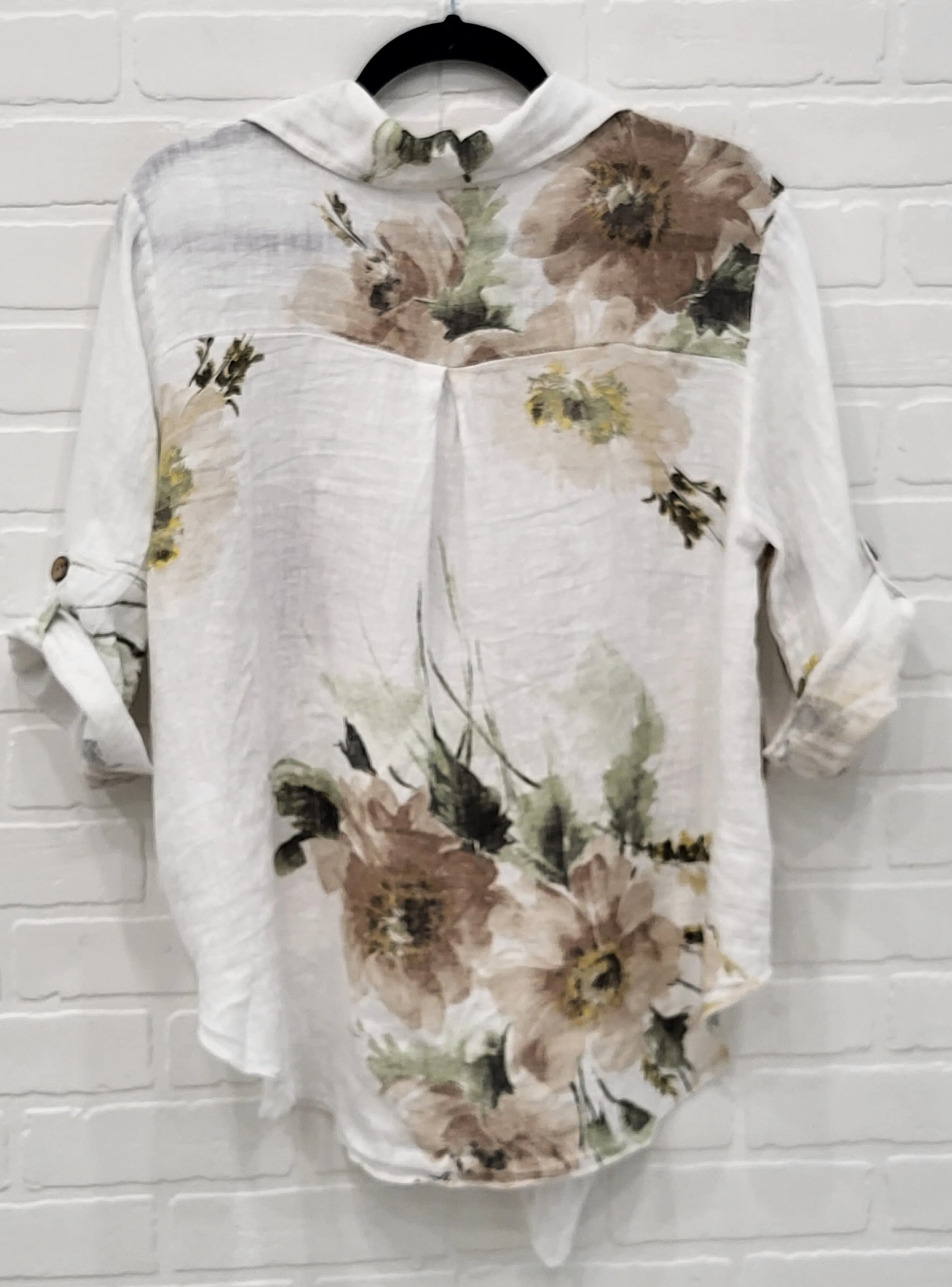 Floral Linen Blouse