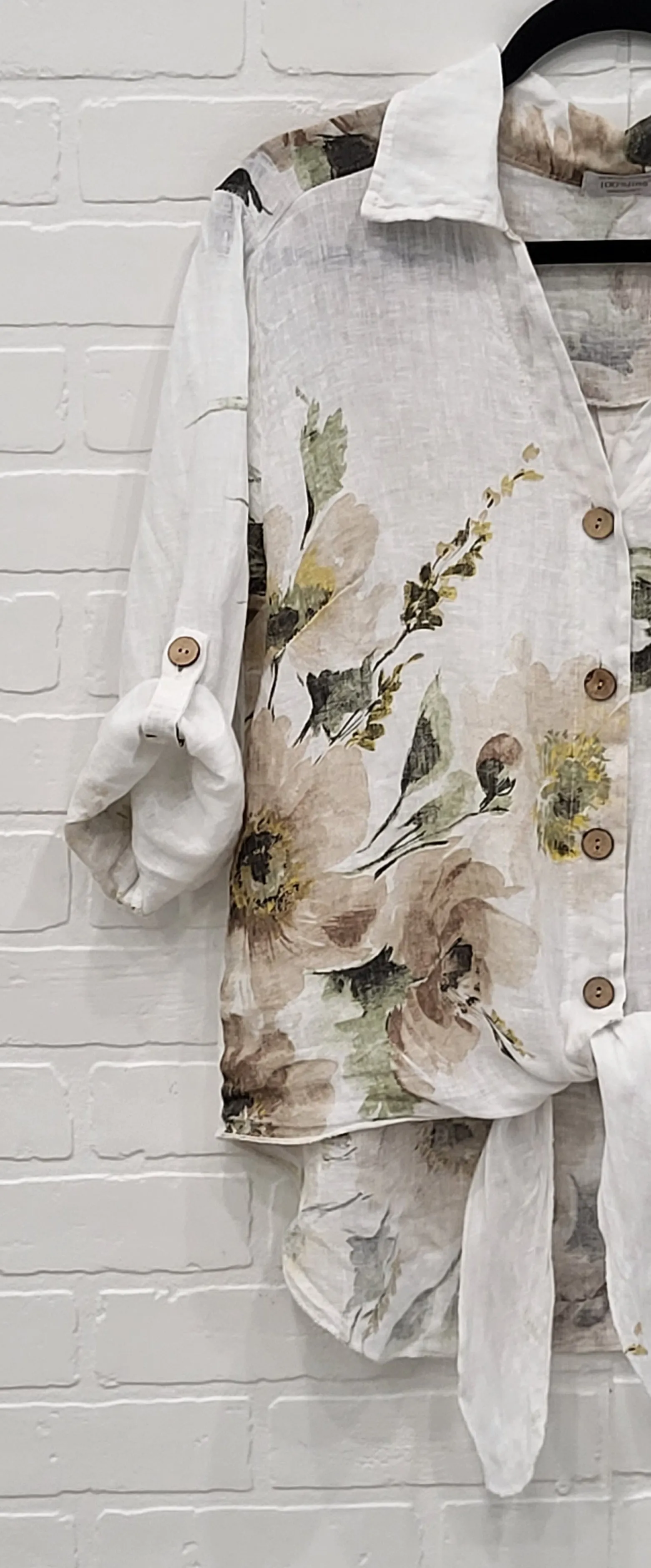 Floral Linen Blouse