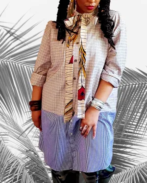 Fluid Mixed Print Shirt