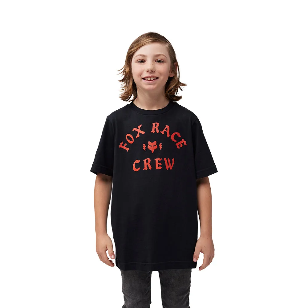 FOX YOUTH RACE CREW SS TEE [BLACK]