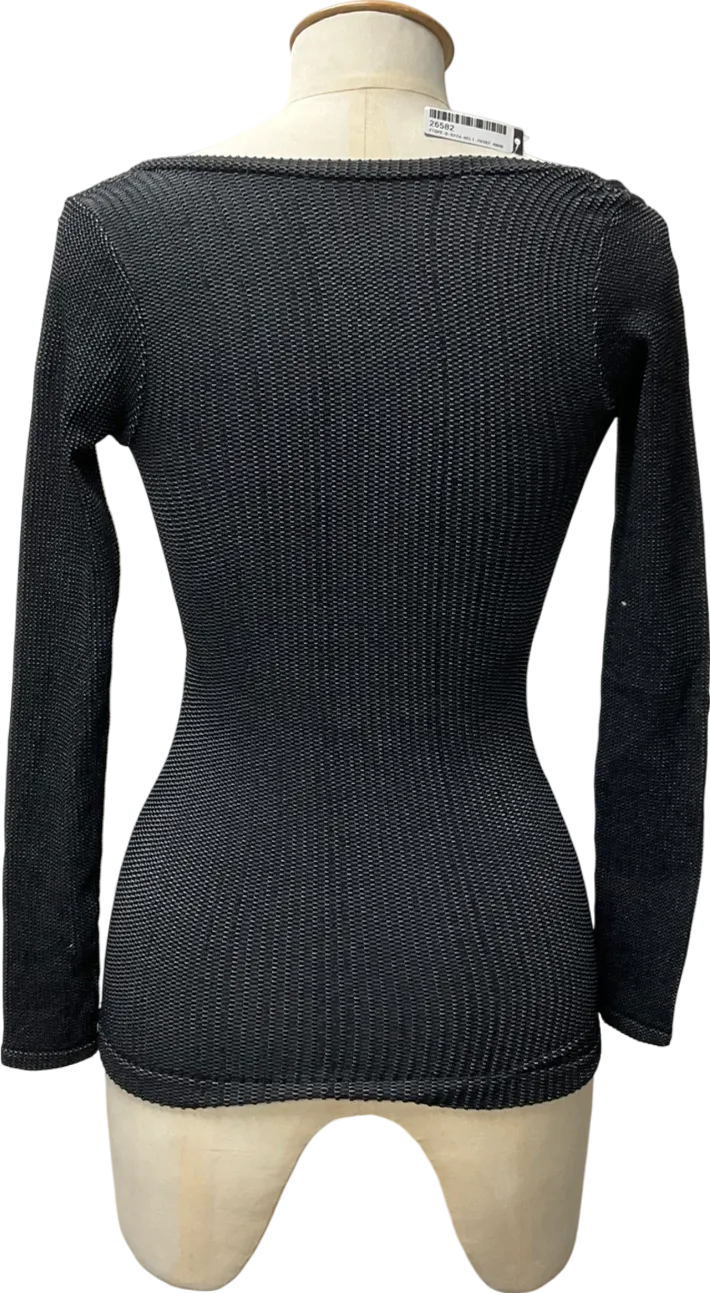 Free People Black Clean Slate Seamless Layering Top UK M/L
