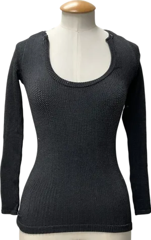 Free People Black Clean Slate Seamless Layering Top UK M/L