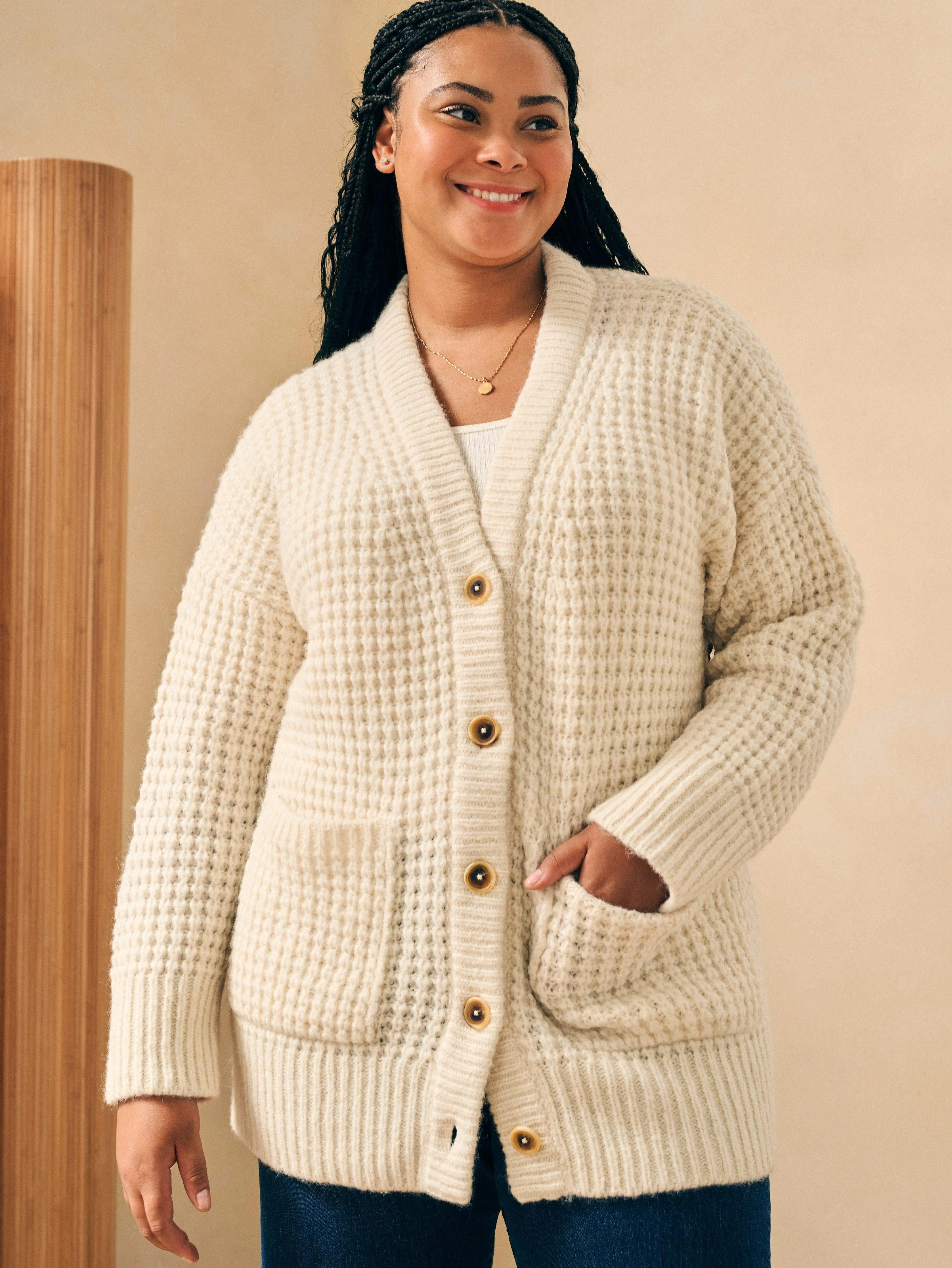 Frost Relaxed Cardigan - Cream