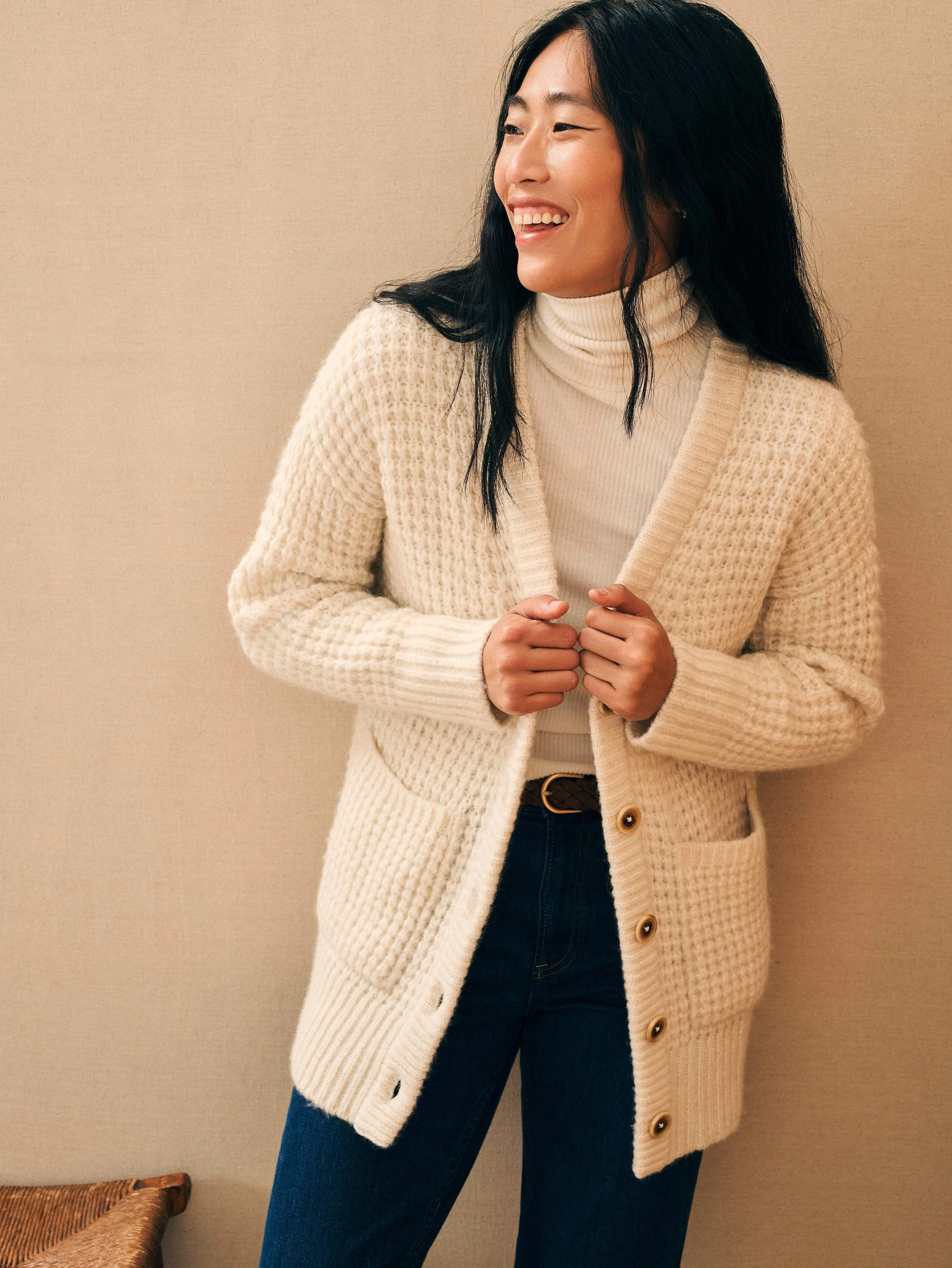 Frost Relaxed Cardigan - Cream