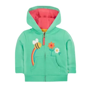 Frugi Carbis Infant Hoodie Aqua Bee