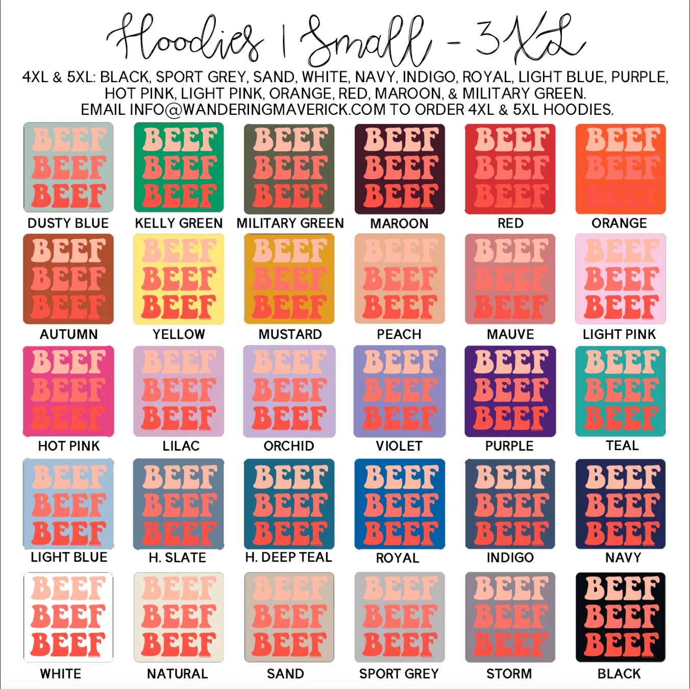 Funky Beef Coral Hoodie (S-3XL) Unisex - Multiple Colors!