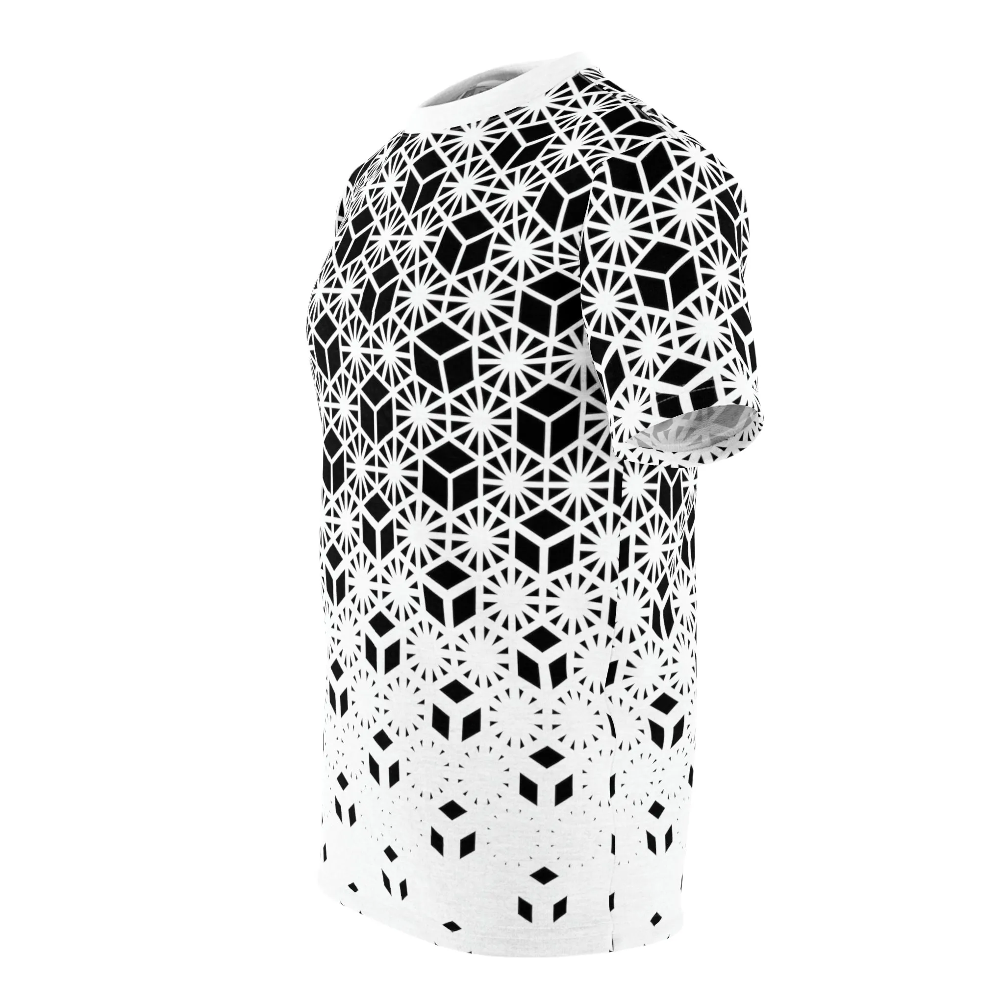 Geo Block AOP Crew Black & White