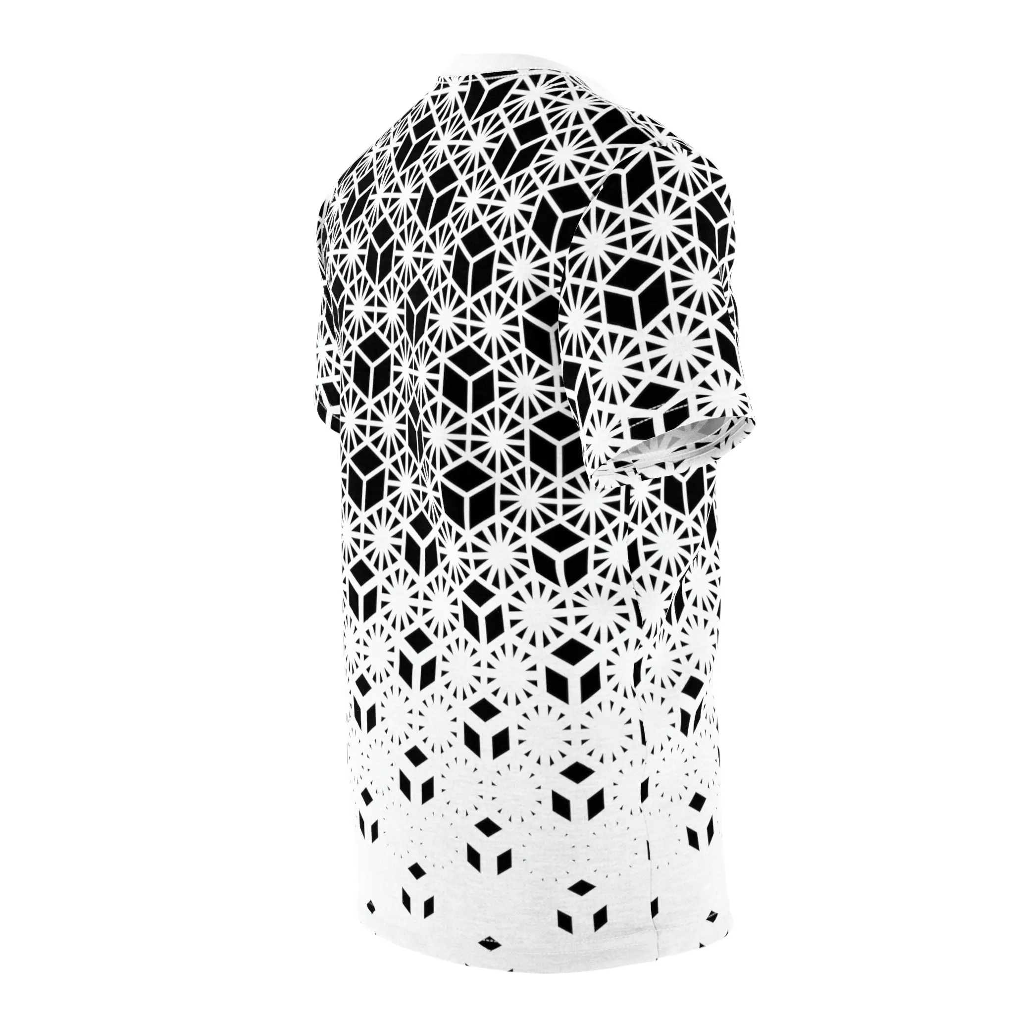 Geo Block AOP Crew Black & White