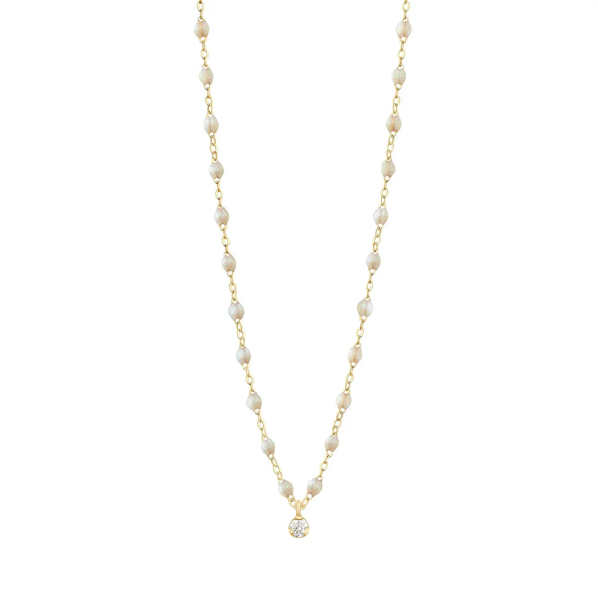 Gigi Clozeau Supreme Classic 1 Diamond Necklace Opal & Yellow Gold