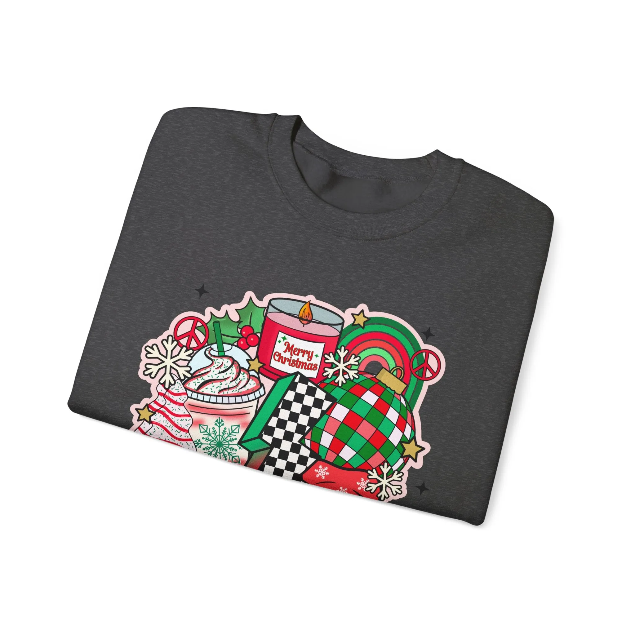 Gildan Unisex Heavy Blend™ Crewneck Sweatshirt | Retro Christmas Collage