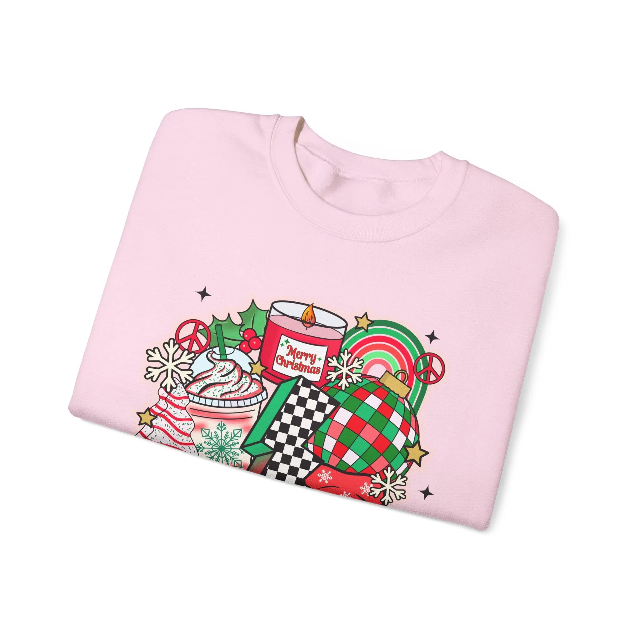 Gildan Unisex Heavy Blend™ Crewneck Sweatshirt | Retro Christmas Collage