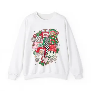 Gildan Unisex Heavy Blend™ Crewneck Sweatshirt | Retro Christmas Collage