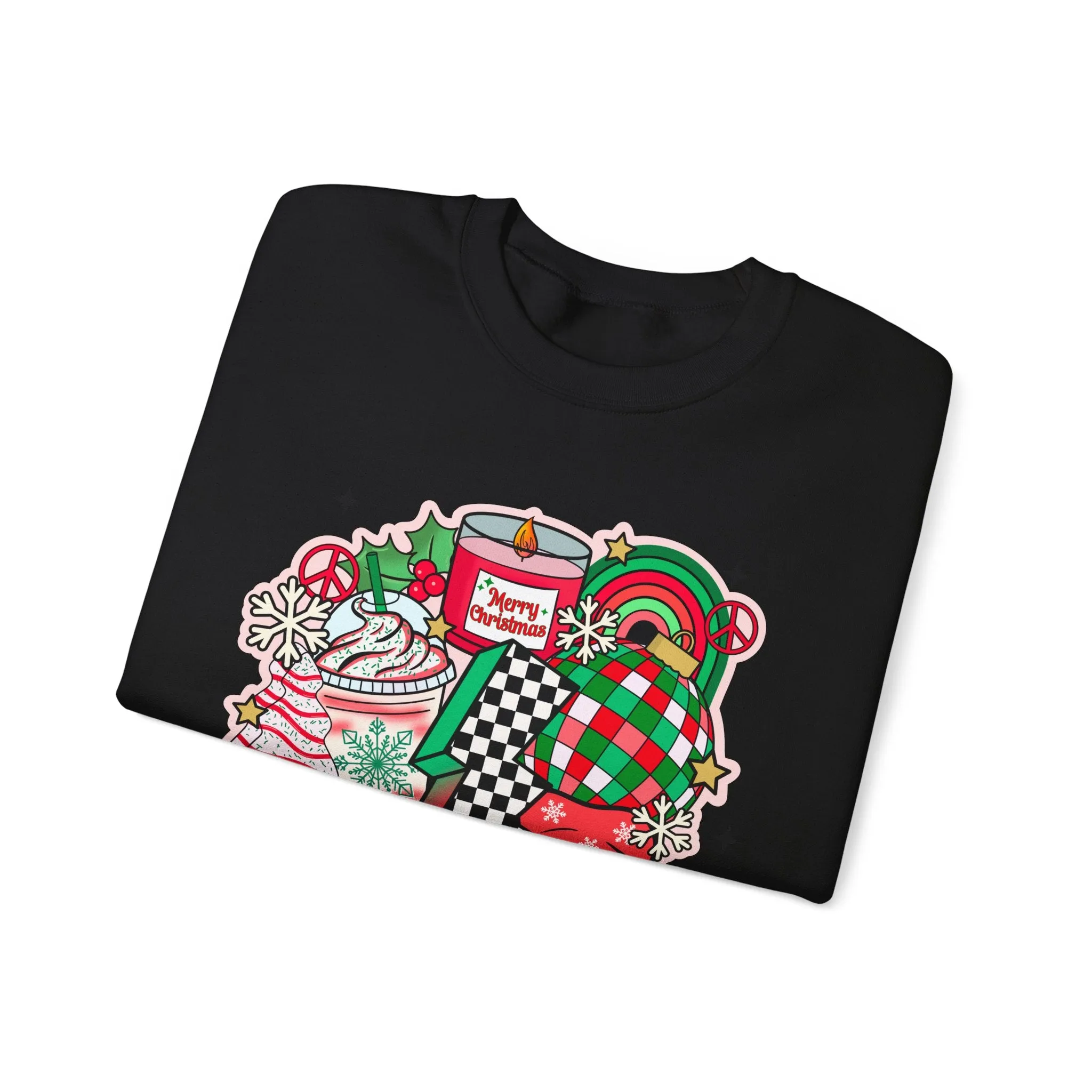 Gildan Unisex Heavy Blend™ Crewneck Sweatshirt | Retro Christmas Collage