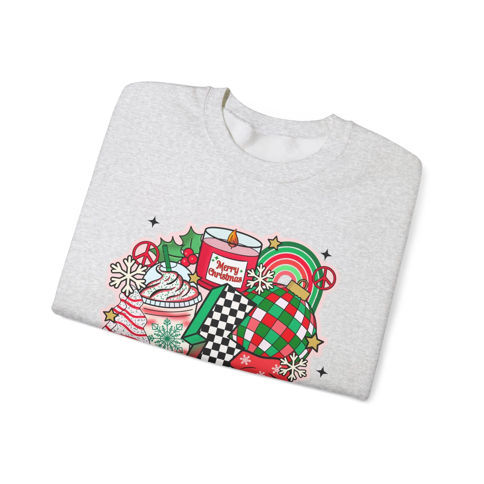 Gildan Unisex Heavy Blend™ Crewneck Sweatshirt | Retro Christmas Collage