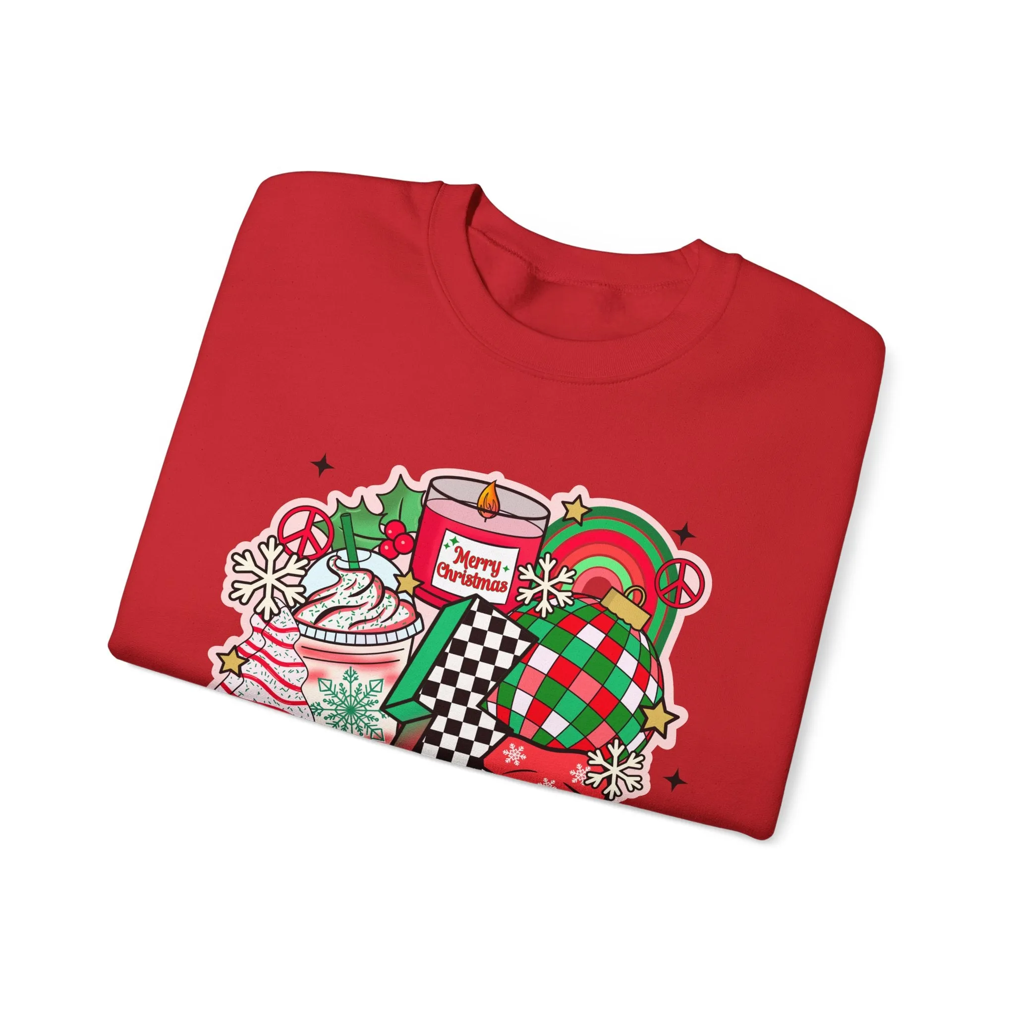 Gildan Unisex Heavy Blend™ Crewneck Sweatshirt | Retro Christmas Collage