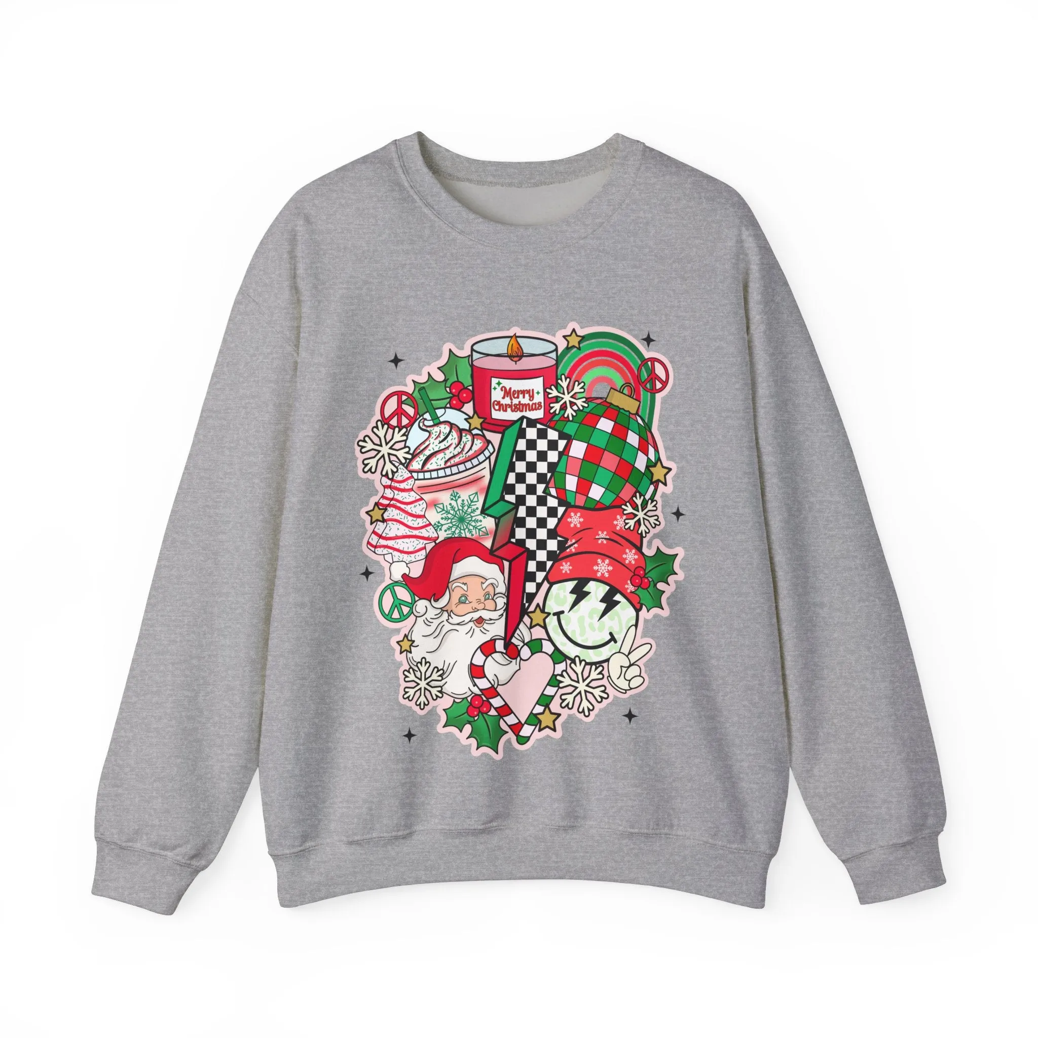 Gildan Unisex Heavy Blend™ Crewneck Sweatshirt | Retro Christmas Collage