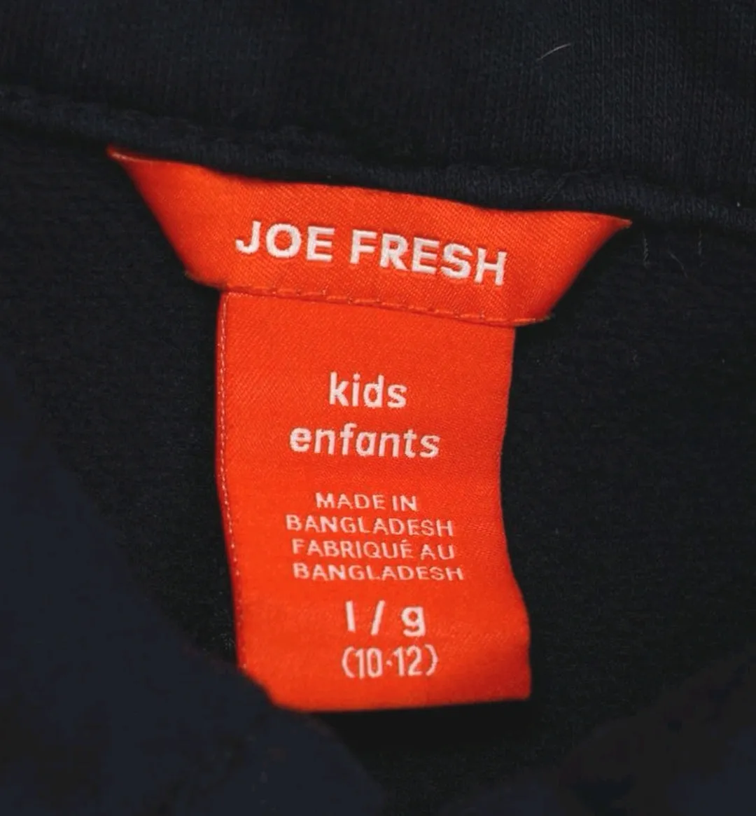 GIRL SIZE LARGE (10/12 YEARS) - JOE FRESH, Navy Blue, Soft Sweater Jacket EUC B15