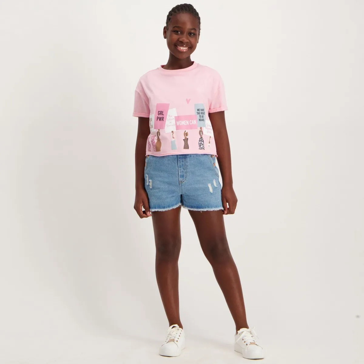 Girls Boxy T-Shirt - Candy Pink