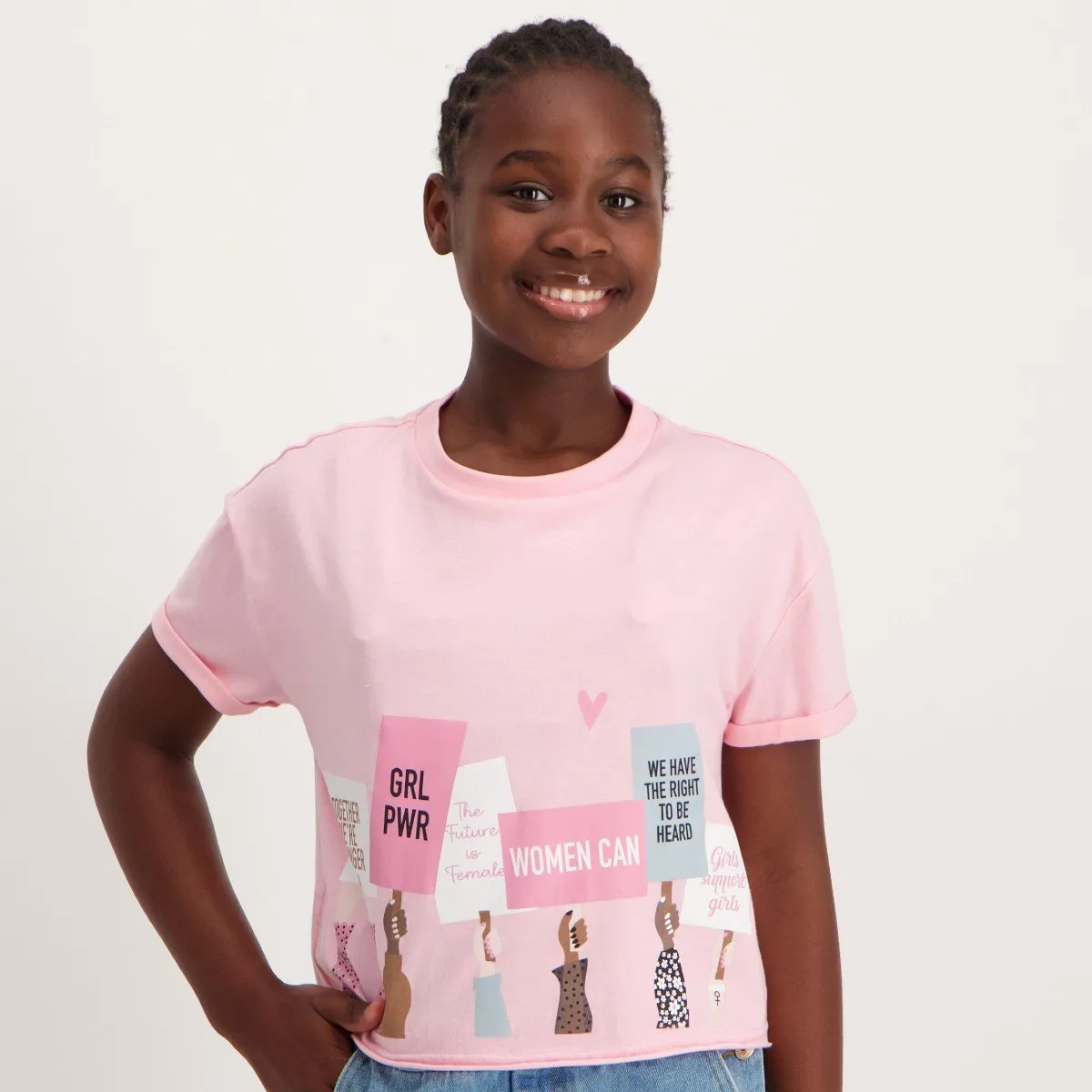 Girls Boxy T-Shirt - Candy Pink