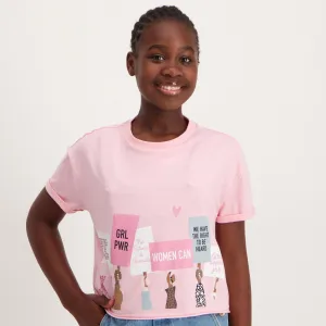 Girls Boxy T-Shirt - Candy Pink