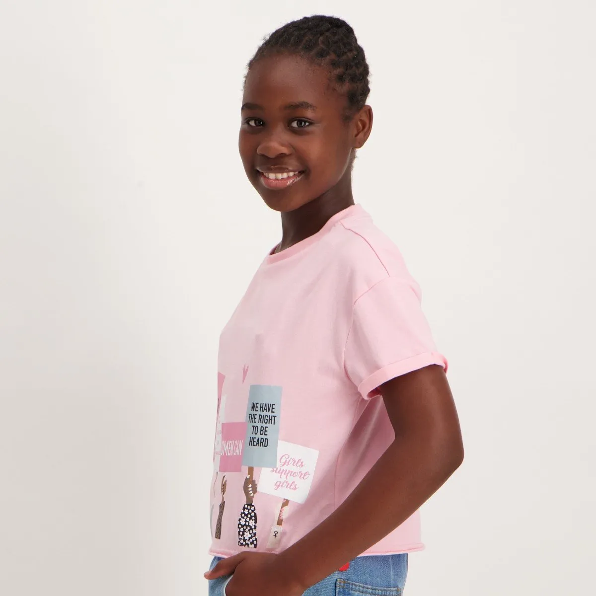 Girls Boxy T-Shirt - Candy Pink