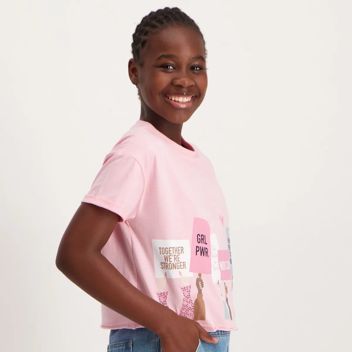 Girls Boxy T-Shirt - Candy Pink