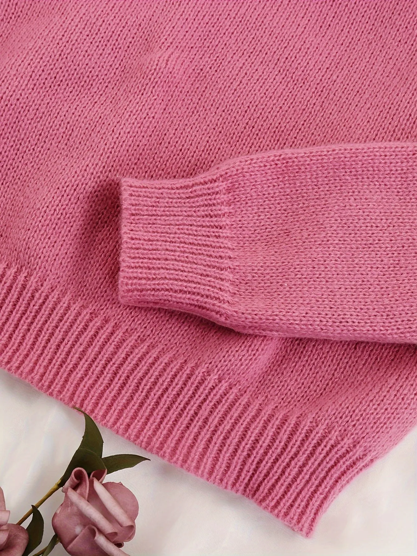 Girls Cozy Retro Knit Sweater - Soft Round Neck, Loose Fit, Versatile Short Pullover Top for Casual Daily Wear - Perfect for Fall and Winter Seasons