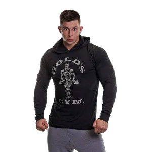 Gold's Gym Long Sleeve Hooded Top - Black Marl