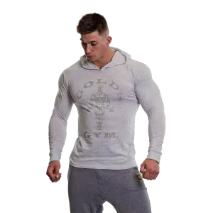 Gold's Gym Long Sleeve Hooded Top Vintage White Marl
