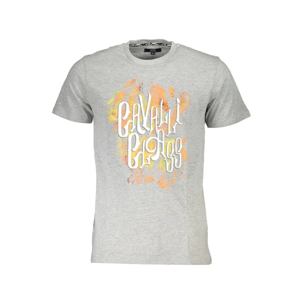 Gray Cotton Men T-Shirt