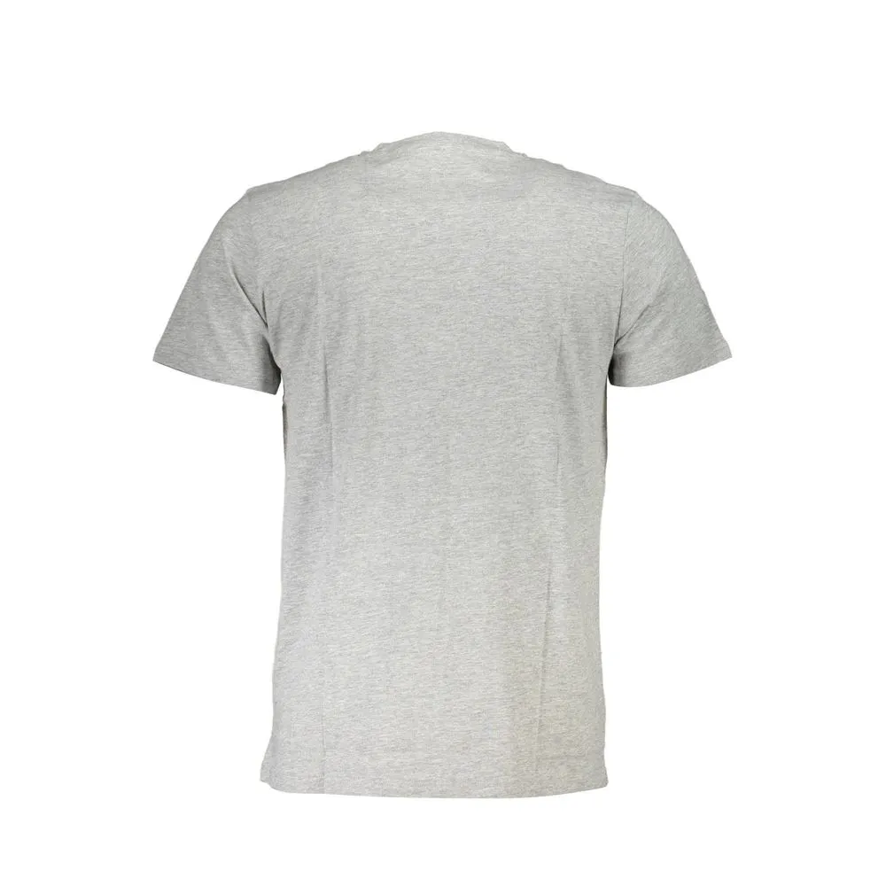 Gray Cotton Men T-Shirt