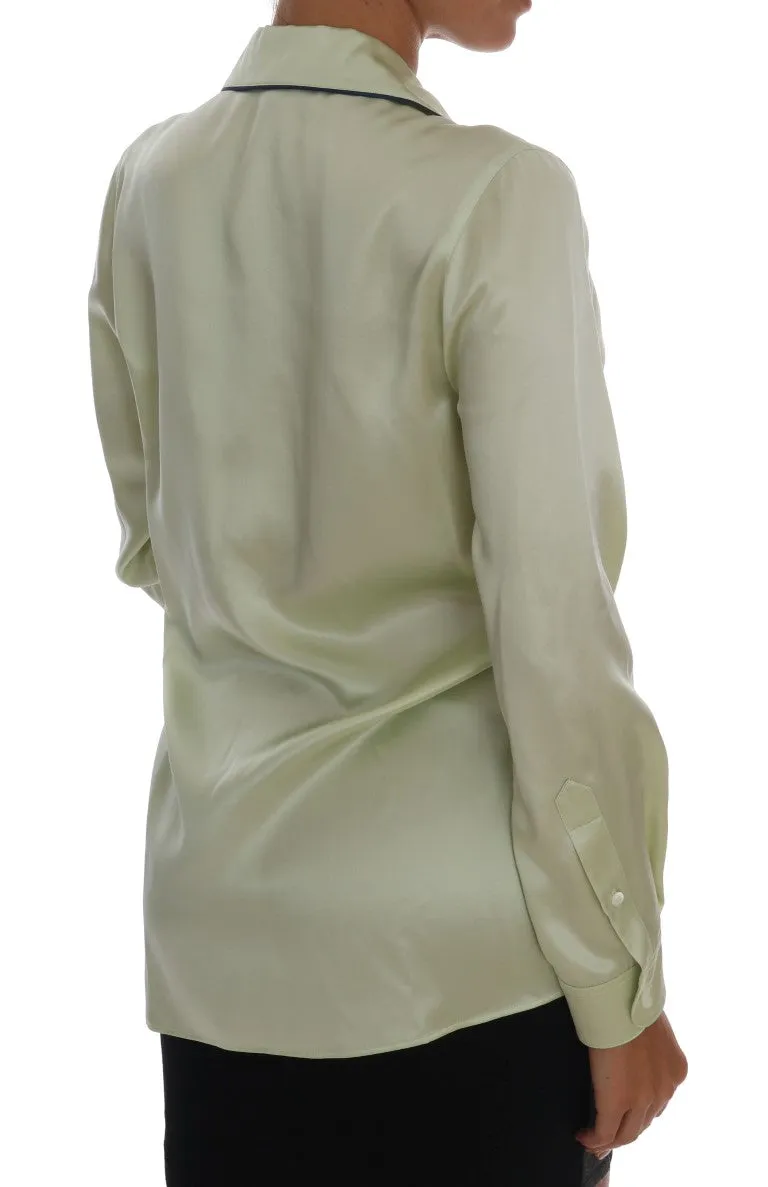 Green Silk Oversized Shirt