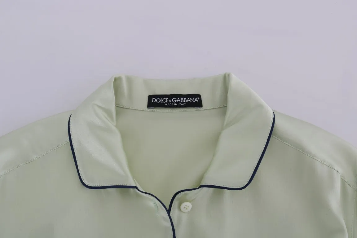 Green Silk Oversized Shirt