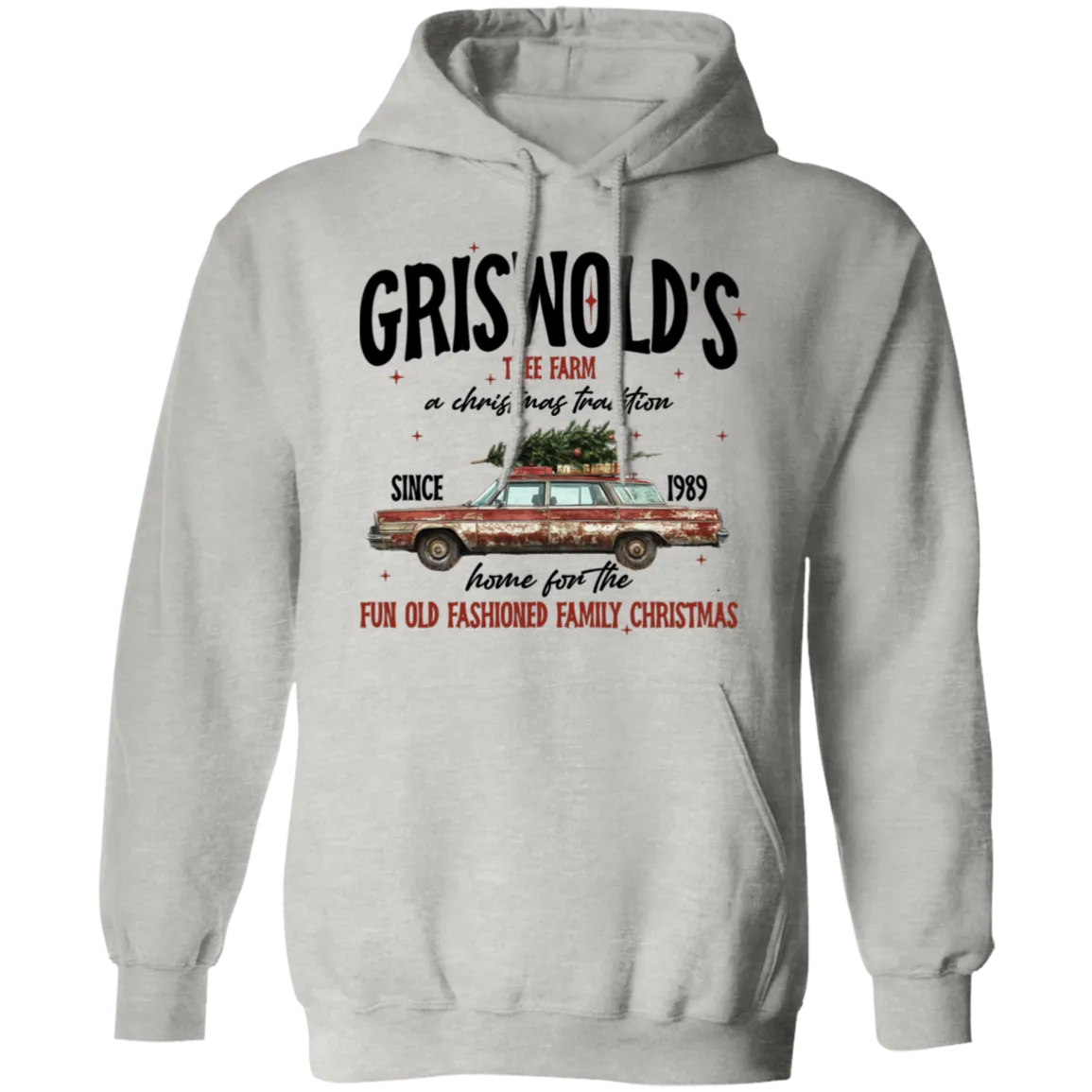 Griswold Christmas Tree Farm Gildan Hoodie – National Lampoon’s Christmas Vacation Inspired
