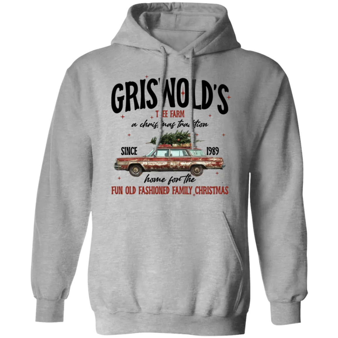 Griswold Christmas Tree Farm Gildan Hoodie – National Lampoon’s Christmas Vacation Inspired
