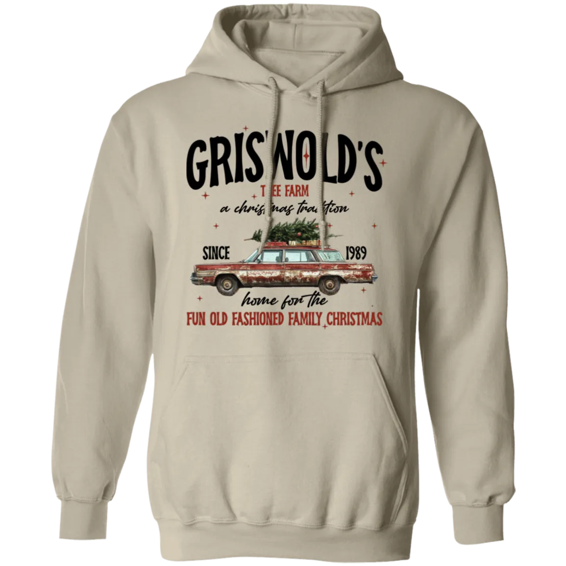 Griswold Christmas Tree Farm Gildan Hoodie – National Lampoon’s Christmas Vacation Inspired