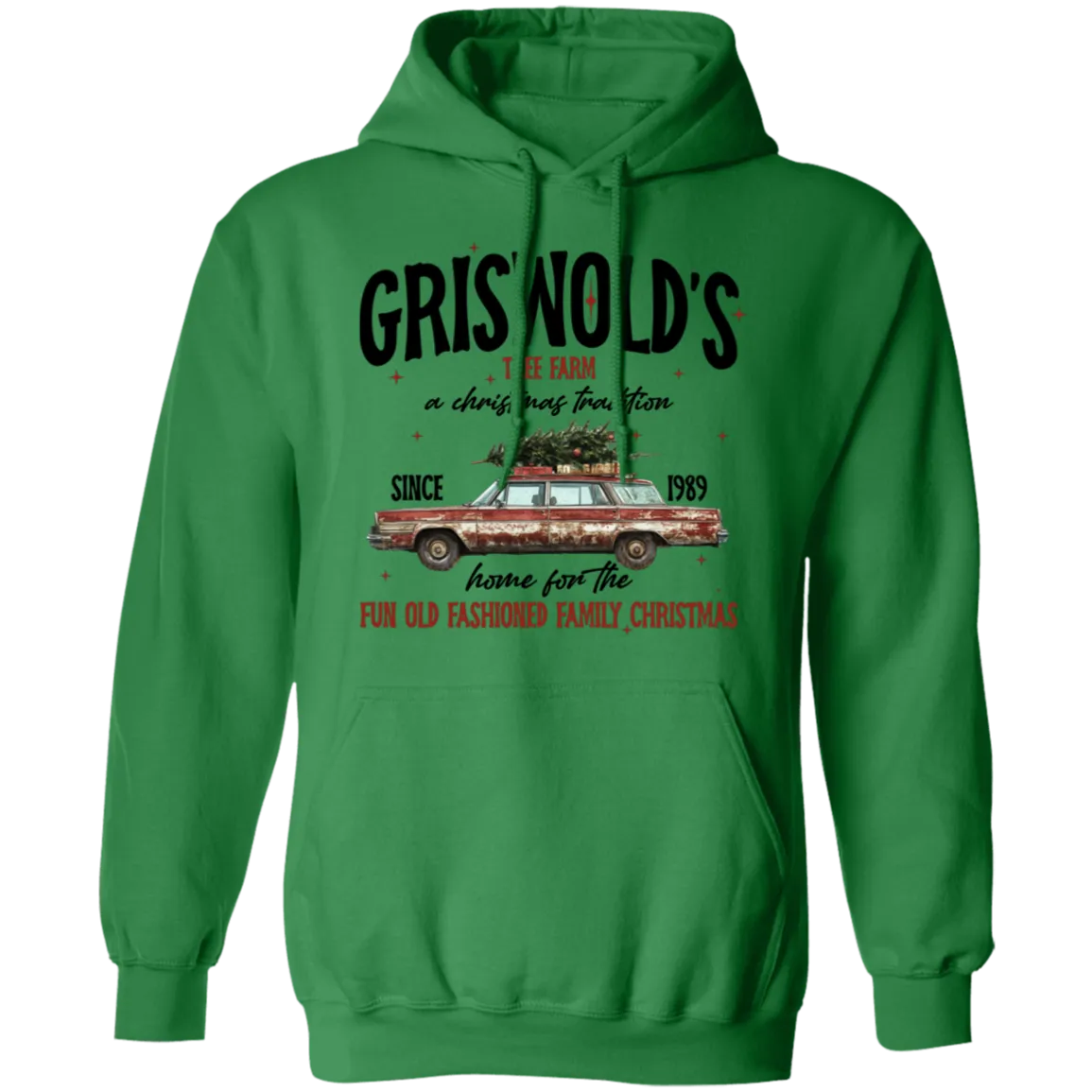 Griswold Christmas Tree Farm Gildan Hoodie – National Lampoon’s Christmas Vacation Inspired