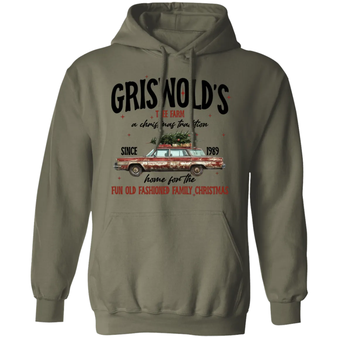 Griswold Christmas Tree Farm Gildan Hoodie – National Lampoon’s Christmas Vacation Inspired