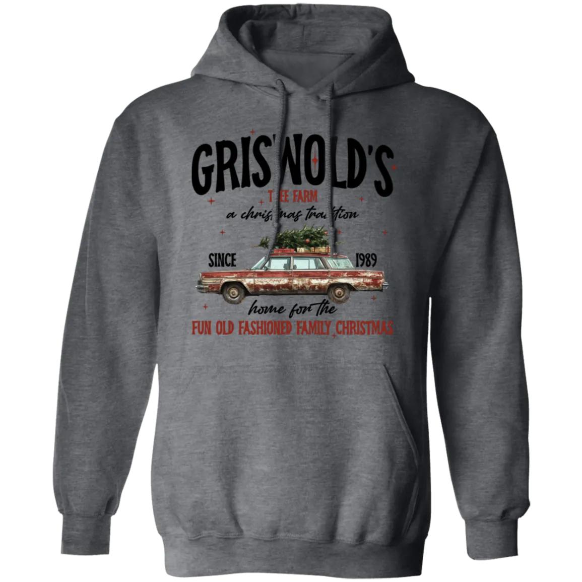 Griswold Christmas Tree Farm Gildan Hoodie – National Lampoon’s Christmas Vacation Inspired